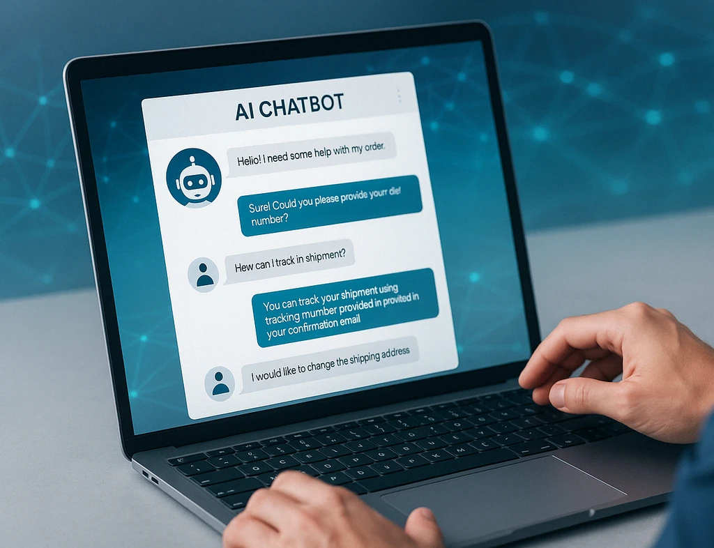 Chatbot implementation process with pen and paper