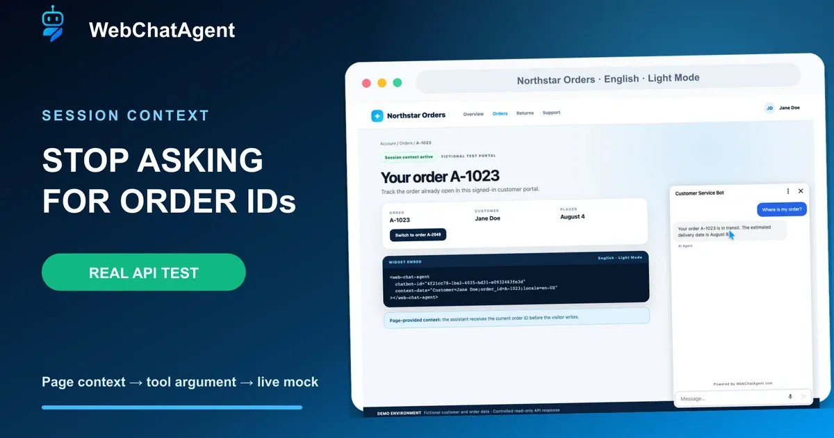 Kundenkontext an KI-Chatbot für E-Commerce übergeben
