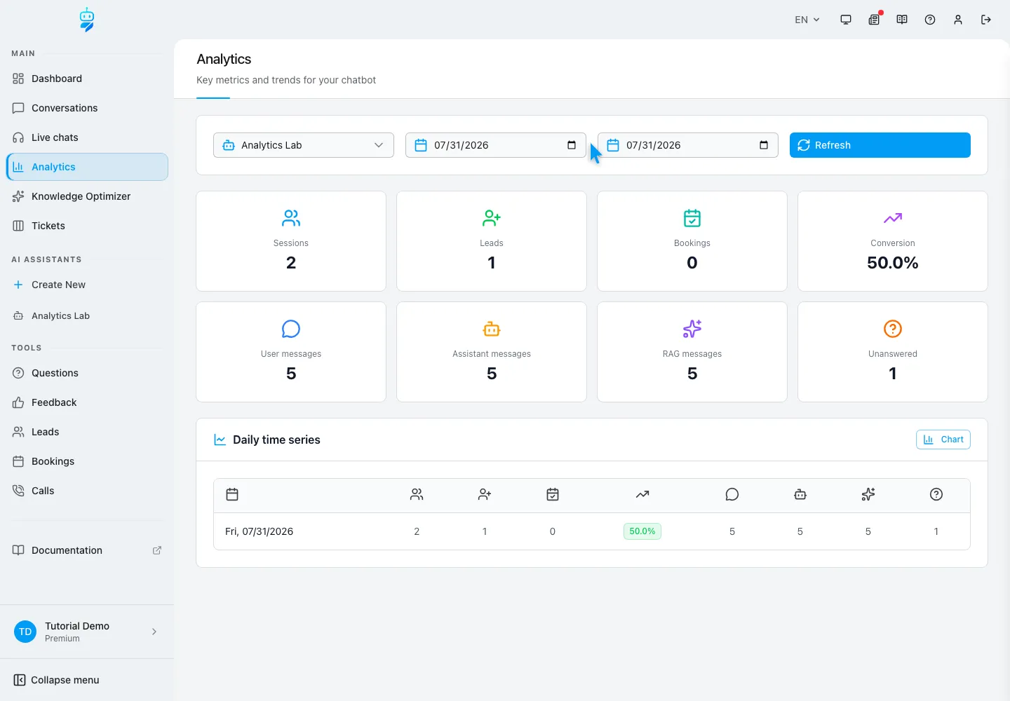 WebChatAgent interface showing compare like with like and write down the hypothesis first