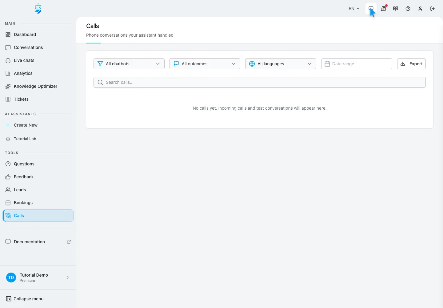 WebChatAgent interface showing control appearance