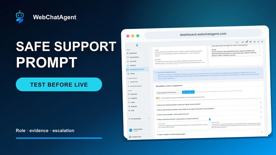 How to write a customer service chatbot system prompt