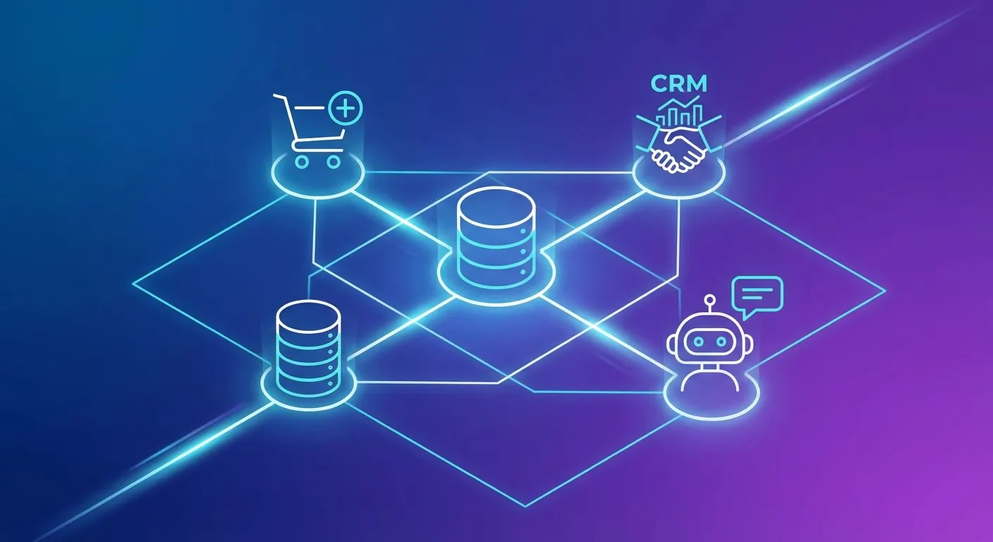 API Connector visualization showing interconnected systems