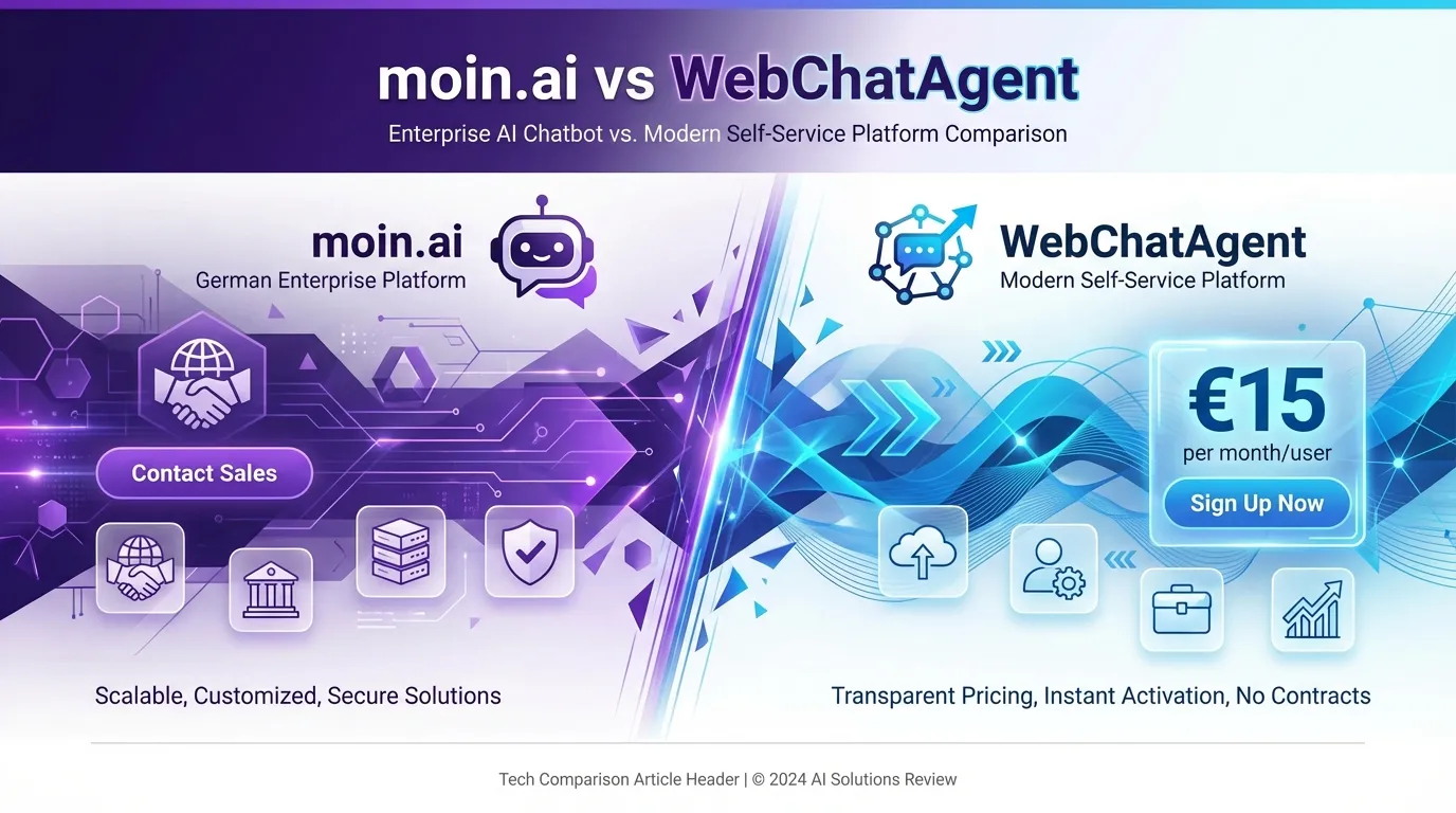 Overview comparison between moin.ai and WebChatAgent
